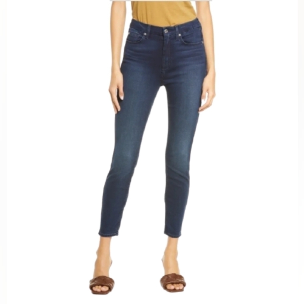 7 FOR ALL MANKIND The Skinny Blue Slim Denim Jeans Women's Size 26